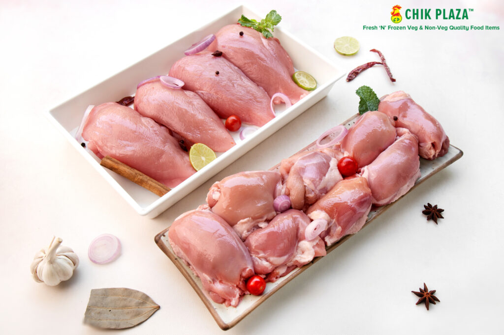 Chicken Thigh Boneless 1kg plus Chicken Breast Boneless 1kg Combo 36